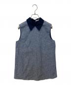 MIU MIUミュウミュウ）の古着「デニム地切替ブラウス　GWC027」｜ネイビー