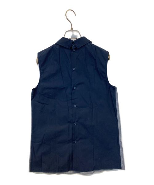 MIU MIU（ミュウミュウ）MIU MIU (ミュウミュウ) デニム地切替ブラウス　GWC027 ネイビー サイズ:38の古着・服飾アイテム