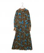 Ameriアメリ）の古着「MILA VELOUR CUT DRESS　01220560271」｜ブラウン