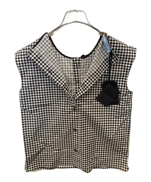 PRADA（プラダ）PRADA (プラダ) ノースリーブブラウス P928E ブラック サイズ:36 未使用品の古着・服飾アイテム
