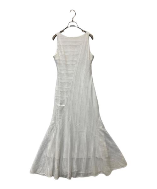 anuans（アニュアンス）anuans (アニュアンス) ジオメトリックレースパネルワンピース 1525230188 ホワイト サイズ:Mの古着・服飾アイテム