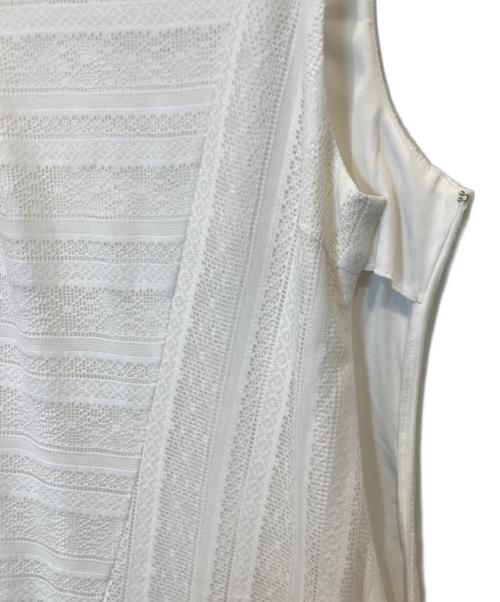 anuans（アニュアンス）anuans (アニュアンス) ジオメトリックレースパネルワンピース 1525230188 ホワイト サイズ:Mの古着・服飾アイテム