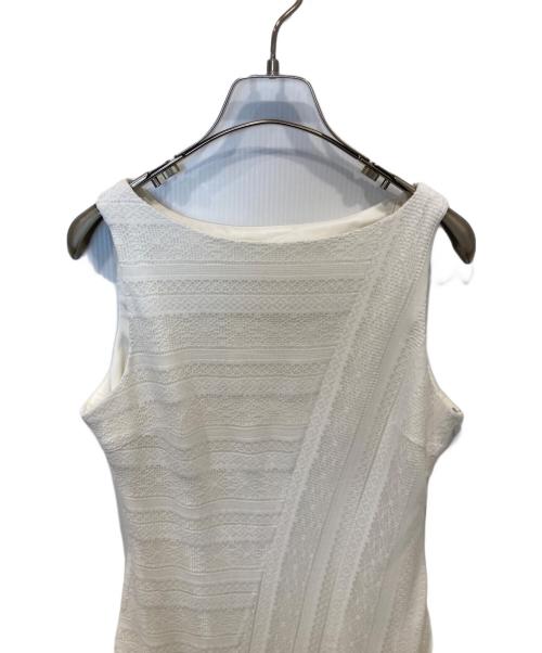 anuans（アニュアンス）anuans (アニュアンス) ジオメトリックレースパネルワンピース 1525230188 ホワイト サイズ:Mの古着・服飾アイテム