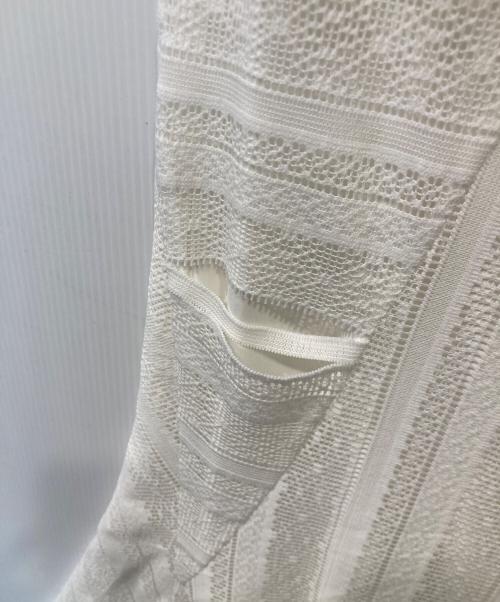 anuans（アニュアンス）anuans (アニュアンス) ジオメトリックレースパネルワンピース 1525230188 ホワイト サイズ:Mの古着・服飾アイテム