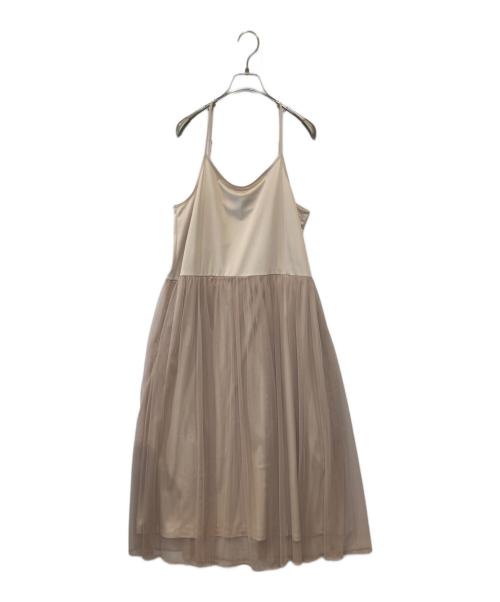 TORRAZZO DONNA（トラッゾドンナ）TORRAZZO DONNA (トラッゾドンナ) Tulle Cami One-piece × Knit One-piece 6258-507 ワンピース ベージュ サイズ:FREE 未使用品の古着・服飾アイテム