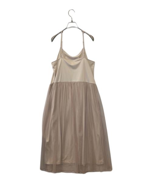 TORRAZZO DONNA（トラッゾドンナ）TORRAZZO DONNA (トラッゾドンナ) Tulle Cami One-piece × Knit One-piece 6258-507 ワンピース ベージュ サイズ:FREE 未使用品の古着・服飾アイテム