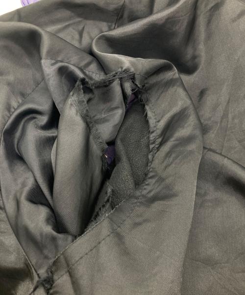 Aerial ASSAULT（エアリアルアサルト）Aerial ASSAULT (エアリアルアサルト) パッチワークレザーブルゾン パープル×イエロー サイズ:Lの古着・服飾アイテム