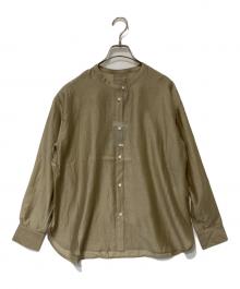 kurashi&trips publishing（クラシアンドトリップス パブリッシング）の古着「シアーバンドカラーシャツ」｜ベージュ