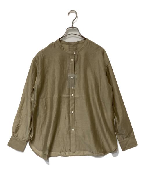 kurashi&trips publishing（クラシアンドトリップス パブリッシング）kurashi&trips publishing (クラシアンドトリップス パブリッシング) シアーバンドカラーシャツ ベージュ サイズ:FREEの古着・服飾アイテム