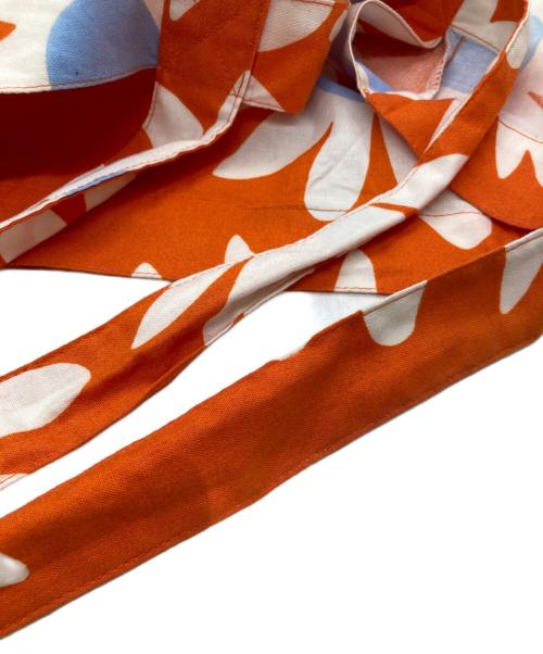 marimekko（マリメッコ）marimekko (マリメッコ) 花柄トートバッグ FI-00880 オレンジの古着・服飾アイテム