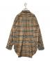 BURBERRY LONDON (バーバリーロンドン) ヴィンテージノバチェック ストレッチコットン オーバーサイズシャツ　THTHAGAR129SAM  8022285 ブラウン サイズ:14：18000円