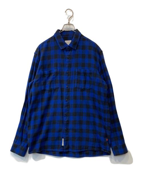 WOOLRICH（ウールリッチ）WOOLRICH (ウールリッチ) チェックシャツ ブルー×ブラック サイズ:Mの古着・服飾アイテム