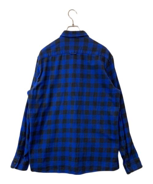 WOOLRICH（ウールリッチ）WOOLRICH (ウールリッチ) チェックシャツ ブルー×ブラック サイズ:Mの古着・服飾アイテム
