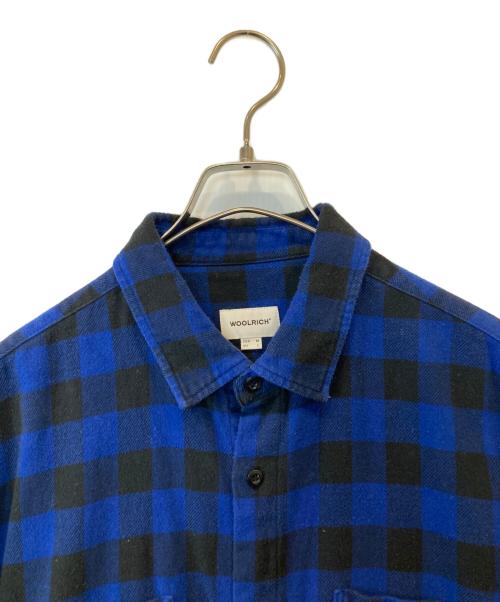 WOOLRICH（ウールリッチ）WOOLRICH (ウールリッチ) チェックシャツ ブルー×ブラック サイズ:Mの古着・服飾アイテム