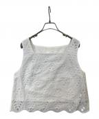 PLAIN PEOPLEプレインピープル）の古着「カットワークレースプルオーバー A1541FB 406」｜ホワイト