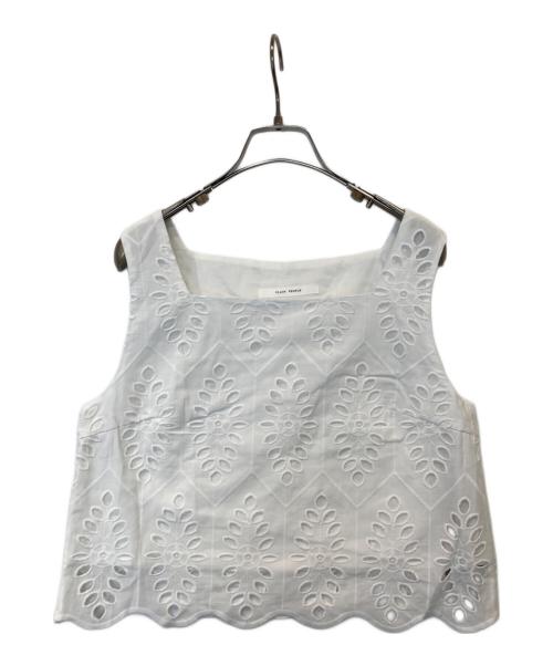 PLAIN PEOPLE（プレインピープル）PLAIN PEOPLE (プレインピープル) カットワークレースプルオーバー A1541FB 406 ホワイト サイズ:9 未使用品の古着・服飾アイテム