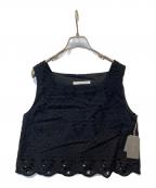 PLAIN PEOPLEプレインピープル）の古着「カットワークレースプルオーバー 	A1541FB 406」｜ブラック