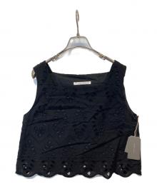 PLAIN PEOPLE（プレインピープル）の古着「カットワークレースプルオーバー 	A1541FB 406」｜ブラック