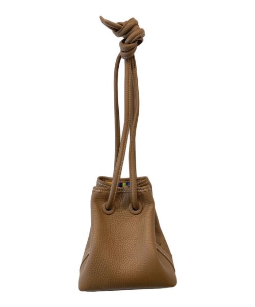 VASIC（ヴァジック）VASIC (ヴァジック) 巾着バッグ ブラウンの古着・服飾アイテム