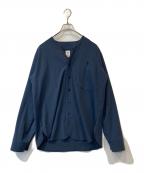 South2 West8サウスツー ウエストエイト）の古着「ノーカラーシャツ KP837」｜ブルー