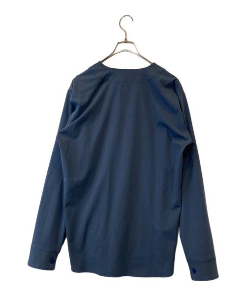 South2 West8（サウスツー ウエストエイト）south2 west8 (サウスツー ウエストエイト) ノーカラーシャツ KP837 ブルー サイズ:XSの古着・服飾アイテム