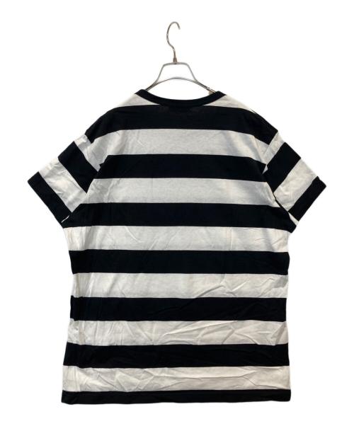 YOHJI YAMAMOTO（ヨウジヤマモト）YOHJI YAMAMOTO (ヨウジヤマモト) アニマルグラフィックボーダーカットソー　FD-T31-097 ブラック×ホワイト サイズ:2の古着・服飾アイテム