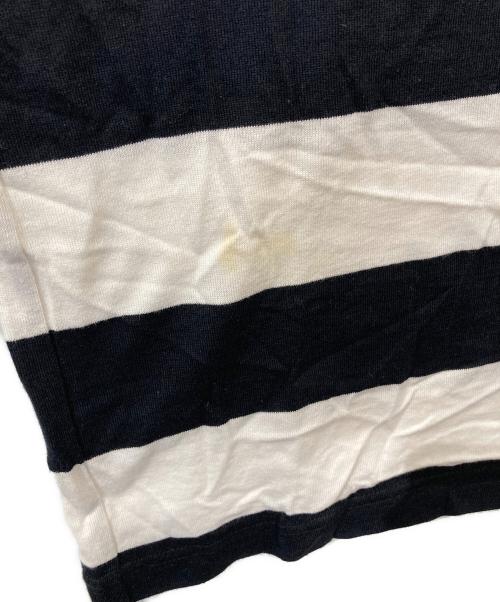 YOHJI YAMAMOTO（ヨウジヤマモト）YOHJI YAMAMOTO (ヨウジヤマモト) アニマルグラフィックボーダーカットソー　FD-T31-097 ブラック×ホワイト サイズ:2の古着・服飾アイテム