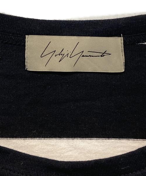 YOHJI YAMAMOTO（ヨウジヤマモト）YOHJI YAMAMOTO (ヨウジヤマモト) アニマルグラフィックボーダーカットソー　FD-T31-097 ブラック×ホワイト サイズ:2の古着・服飾アイテム