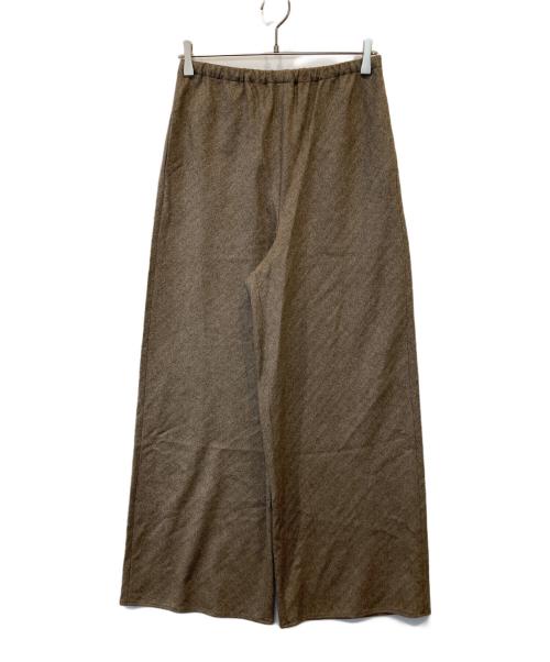 GALERIE VIE（ギャルリーヴィー）GALERIE VIE (ギャルリーヴィー) ウールツイル セミワイドパンツ ブラウン サイズ:36 未使用品の古着・服飾アイテム