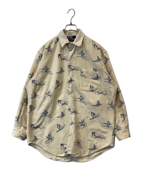 POLO RALPH LAUREN（ポロ・ラルフローレン）POLO RALPH LAUREN (ポロ・ラルフローレン) MARLO スキー柄シャモアクロスシャツ イエロー サイズ:Mの古着・服飾アイテム