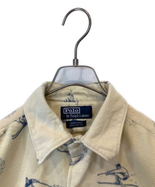 POLO RALPH LAUREN（ポロ・ラルフローレン）POLO RALPH LAUREN (ポロ・ラルフローレン) MARLO スキー柄シャモアクロスシャツ イエロー サイズ:Mの古着・服飾アイテム
