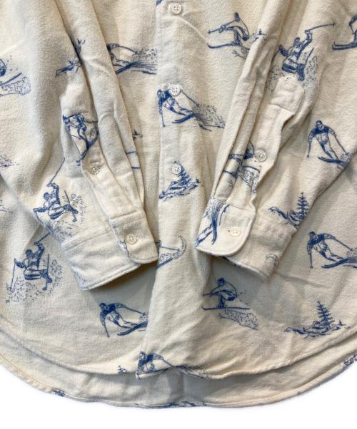 POLO RALPH LAUREN（ポロ・ラルフローレン）POLO RALPH LAUREN (ポロ・ラルフローレン) MARLO スキー柄シャモアクロスシャツ イエロー サイズ:Mの古着・服飾アイテム