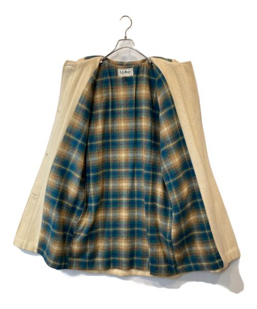 L.L.Bean（エルエルビーン）L.L.Bean (エルエルビーン) 裏地チェックダッフルコート アイボリー サイズ:不明の古着・服飾アイテム