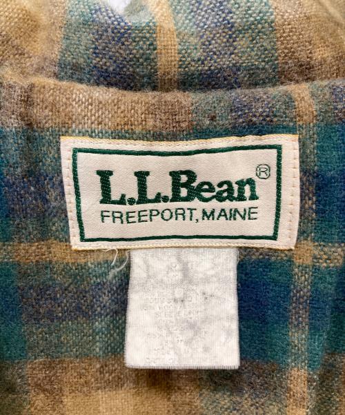 L.L.Bean（エルエルビーン）L.L.Bean (エルエルビーン) 裏地チェックダッフルコート アイボリー サイズ:不明の古着・服飾アイテム