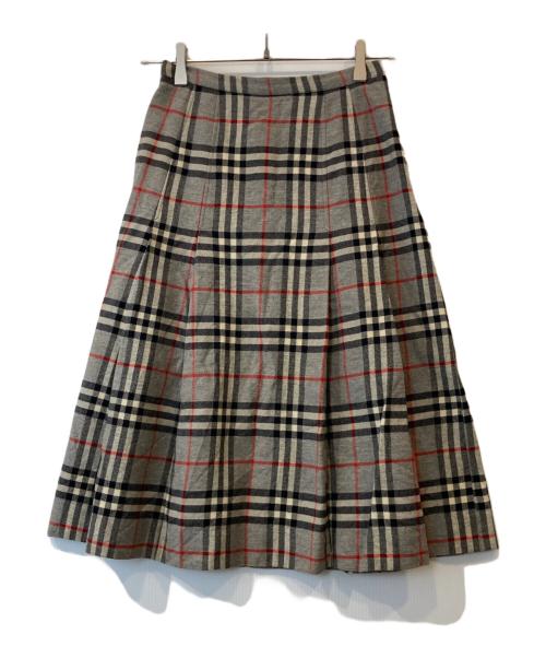 Burberry's（バーバリーズ）Burberry's (バーバリーズ) ノバチェックウールスカート FX003-201 グレー サイズ:Mの古着・服飾アイテム
