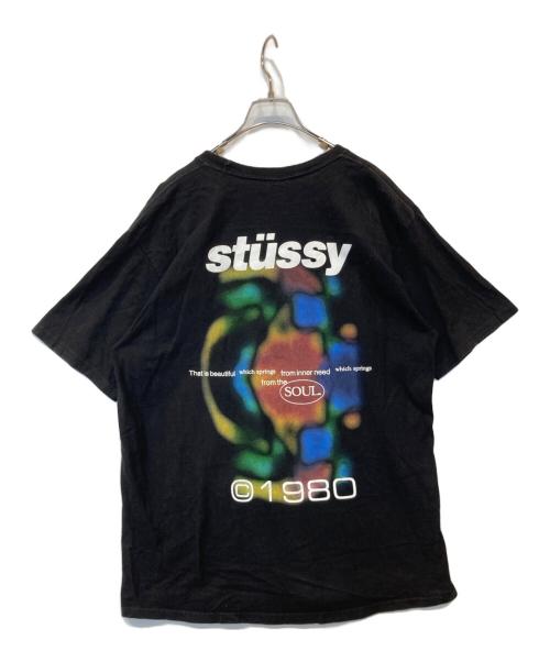 stussy（ステューシー）stussy (ステューシー) プリントTシャツ ブラック サイズ:Lの古着・服飾アイテム