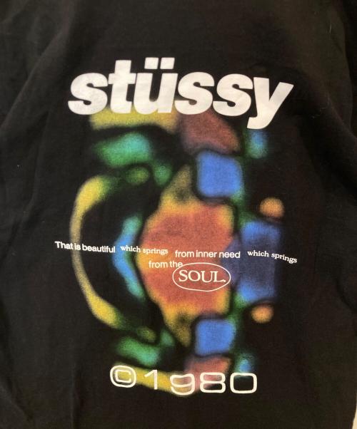 stussy（ステューシー）stussy (ステューシー) プリントTシャツ ブラック サイズ:Lの古着・服飾アイテム