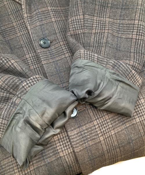 BEAUTY&YOUTH（ビューティーアンドユース）BEAUTY&YOUTH (ビューティーアンドユース) チェック メルトン チェスターコート ブラウン サイズ:Lの古着・服飾アイテム