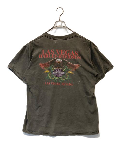 HARLEY-DAVIDSON（ハーレーダビッドソン）HARLEY-DAVIDSON (ハーレーダビッドソン) プリントTシャツ ブラウン サイズ:XLの古着・服飾アイテム