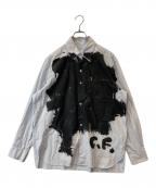 CAMIEL FORTGENSカミエルフォートヘンス）の古着「オーバーサイズシャツ」｜ブルー×ホワイト