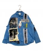 Stockholm Surfboard Clubストックホルム サーフボード クラブ）の古着「ペイントシャツ」｜スカイブルー