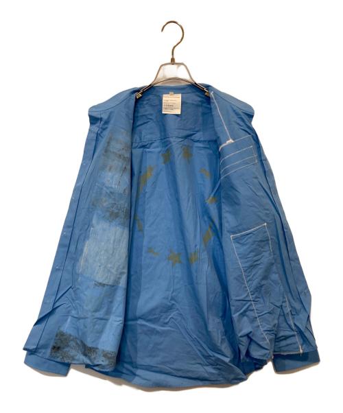 Stockholm Surfboard Club（ストックホルム サーフボード クラブ）STOCKHOLM SURFBOARD CLUB　 (ストックホルム サーフボード クラブ) ペイントシャツ スカイブルー サイズ:44の古着・服飾アイテム