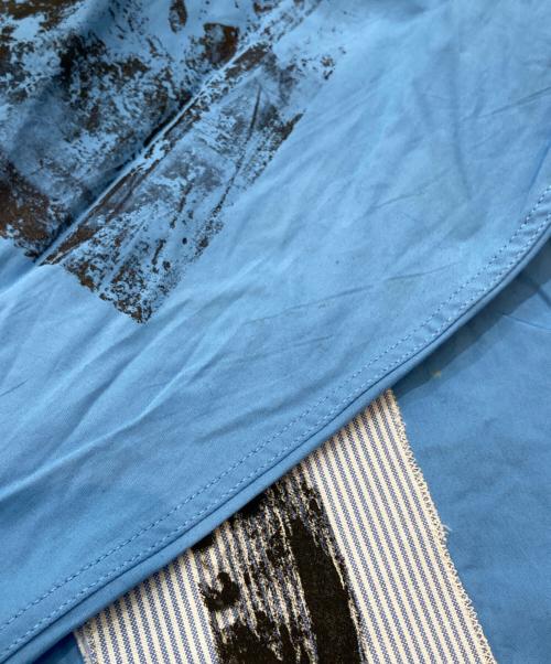 Stockholm Surfboard Club（ストックホルム サーフボード クラブ）STOCKHOLM SURFBOARD CLUB　 (ストックホルム サーフボード クラブ) ペイントシャツ スカイブルー サイズ:44の古着・服飾アイテム