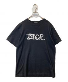 Christian Dior（クリスチャン ディオール）の古着「ロゴ刺繍Tシャツ　143J685C0677」｜ブラック