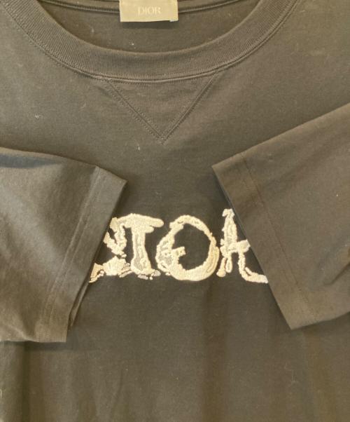 Christian Dior（クリスチャン ディオール）Christian Dior (クリスチャン ディオール) ロゴ刺繍Tシャツ　143J685C0677 ブラック サイズ:Sの古着・服飾アイテム