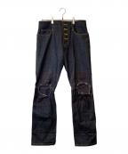 NEMETHネメス）の古着「ニーステッチデニムパンツ RL20」｜インディゴ