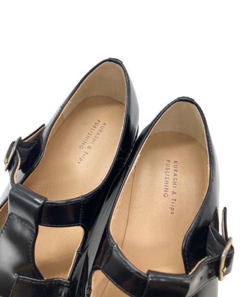 kurashi&trips publishing（クラシアンドトリップス パブリッシング）KURASHI&Trips PUBLISHING (クラシアンドトリップス パブリッシング) Tストラップシューズ ブラック サイズ:24の古着・服飾アイテム