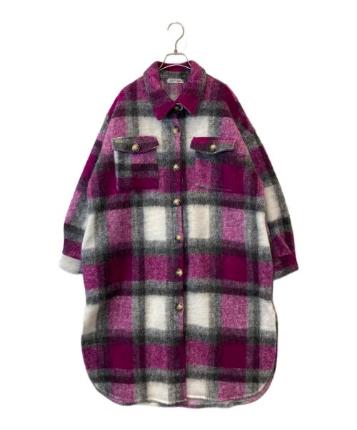 MODE FOURRURE（モードフルーレ）MODE FOURRURE (モードフルーレ) ステンカラーコート　ML-9215 ピンク サイズ:FREE 未使用品の古着・服飾アイテム