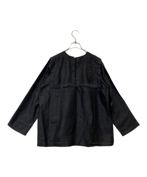 BUNON（ブノン）BUNON (ブノン) シルクセーラーブラウス ブラック サイズ:FREEの古着・服飾アイテム