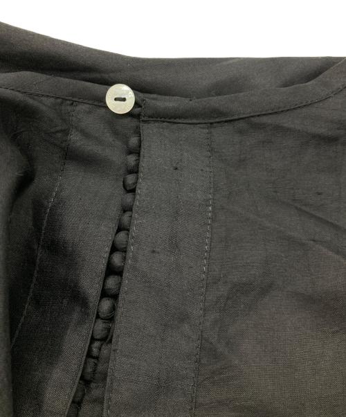 BUNON（ブノン）BUNON (ブノン) シルクセーラーブラウス ブラック サイズ:FREEの古着・服飾アイテム
